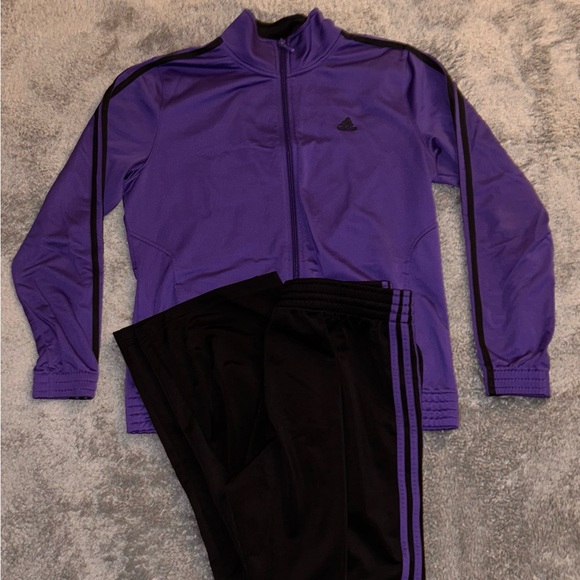 Adidas Purple Jogging Suit size Large - Picture 9 of 12